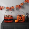 7.5" Sequin Pumpkin Trick Or Treat Fabric Basket Orange/Black - Hyde And EEK! Boutique™ -Hyde and EEK Shop GUEST 0bedef88 18b6 4759 808e 8c728a345d87