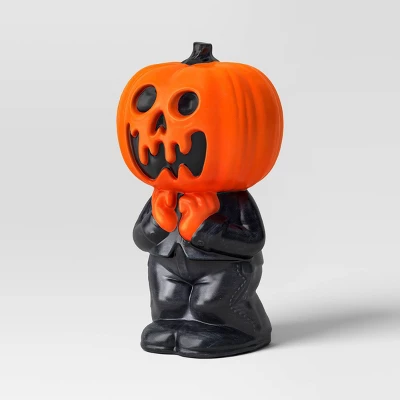 12.2" Scared Jack Lit Blow Mold Halloween Decorative Prop Orange - Hyde And EEK! Boutique™ 4 12.2" Scared Jack Lit Blow Mold Halloween Decorative Prop Orange - Hyde And EEK! Boutique™ - Image 2