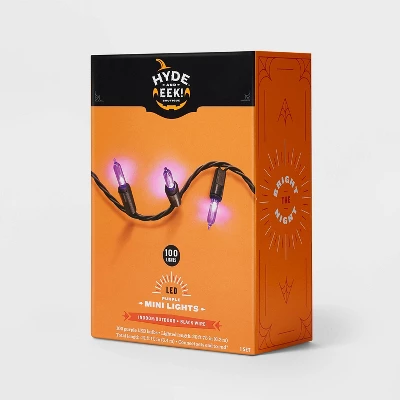 100ct LED Smooth Halloween Mini String Lights Purple - Hyde And EEK! Boutique™: Indoor/Outdoor, UL Listed, 21ft 5 100ct LED Smooth Halloween Mini String Lights Purple - Hyde And EEK! Boutique™: Indoor/Outdoor, UL Listed, 21ft - Image 3