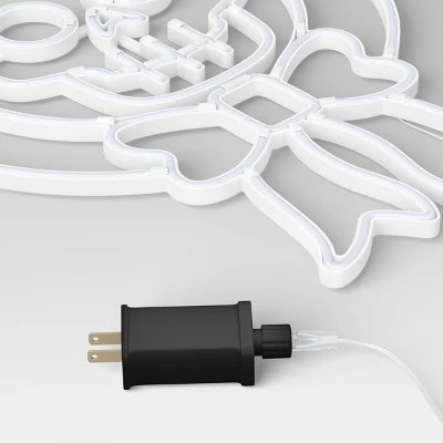 LED Wreath Faux Neon Sign Halloween Novelty Silhouette Lights Orange/White/Green - Hyde And EEK! Boutique™ 5 LED Wreath Faux Neon Sign Halloween Novelty Silhouette Lights Orange/White/Green - Hyde And EEK! Boutique™ - Image 3