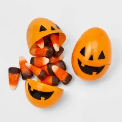 24ct Orange Fillable Eggs For Halloween Egg Hunt - Hyde And EEK! Boutique™: Indoor Party Decor, 2.33" Height