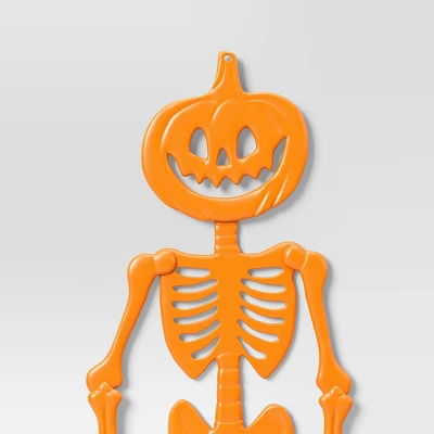 59" 3D Jointed Jack Skeleton Halloween Decorative Prop Orange - Hyde And EEK! Boutique™ 4 59" 3D Jointed Jack Skeleton Halloween Decorative Prop Orange - Hyde And EEK! Boutique™ - Image 2