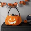 10" Jumbo Pumpkin Halloween Trick Or Treat Fabric Basket Orange/Black - Hyde And EEK! Boutique™ -Hyde and EEK Shop GUEST 1fc5b8dc 92d4 4c99 ab64 45e87837d511