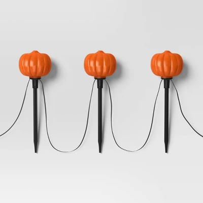 4pc Animated Halloween Pumpkin Novelty Stake Lights With Warm White LEDs And Monster Mash Music - Hyde And EEK! Boutique™ 4 4pc Animated Halloween Pumpkin Novelty Stake Lights With Warm White LEDs And Monster Mash Music - Hyde And EEK! Boutique™ - Image 2