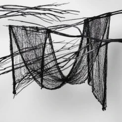 9' Eerie Fabric Black Halloween Decorative Prop - Hyde And EEK! Boutique™: Indoor/Outdoor Spider Web Scene -Hyde and EEK Shop GUEST 3bd9a5d0 de9e 45b7 97e6 abefd56ef7c1