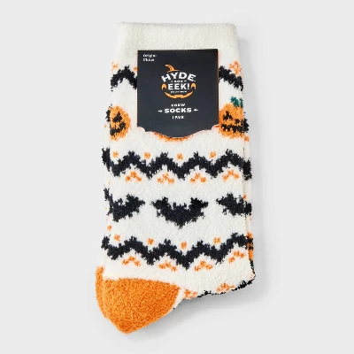 Women's Fair Isle Halloween Cozy Crew Socks - Hyde And EEK! Boutique™ Ivory/Orange/Black 4 - 10 3 Women's Fair Isle Halloween Cozy Crew Socks - Hyde And EEK! Boutique™ Ivory/Orange/Black 4 - 10