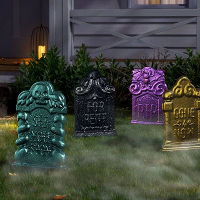 4pk 17" Tombstones Halloween Decorative Prop - Hyde And EEK! Boutique™ 3 4pk 17" Tombstones Halloween Decorative Prop - Hyde And EEK! Boutique™