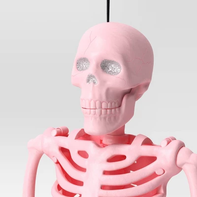 24" Poseable Skeleton Halloween Decorative Prop Pink Blush - Hyde And EEK! Boutique™ 4 24" Poseable Skeleton Halloween Decorative Prop Pink Blush - Hyde And EEK! Boutique™ - Image 2