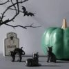 3pc Black Cats Mini Mantle Ceramic Decorative Accent Set - Hyde And EEK! Boutique™