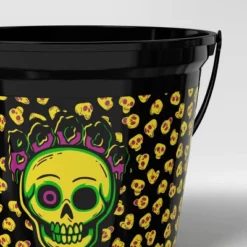 7.64" Skull Halloween Plastic Trick Or Treat Pail Black - Hyde And EEK! Boutique™ -Hyde and EEK Shop GUEST 4f1f0b38 46d2 48a3 84cb df9fb11ff769