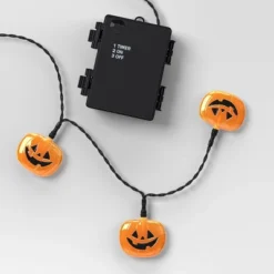 20ct LED Battery Operated Iridescent Pumpkin Halloween Indoor Outdoor Novelty String Lights Black/White - Hyde And EEK! Boutique™ -Hyde and EEK Shop GUEST 62669d2c 668d 4f35 81bf d61f578ff752
