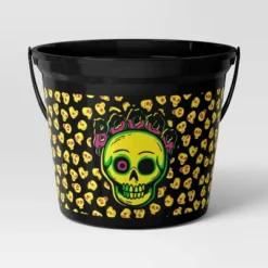 7.64" Skull Halloween Plastic Trick Or Treat Pail Black - Hyde And EEK! Boutique™ -Hyde and EEK Shop GUEST 69cee8fb 9de2 4667 9a7e 2df6e84913cf