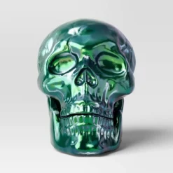 10" Large Plated Skull Halloween Decorative Prop - Hyde And EEK! Boutique™ -Hyde and EEK Shop GUEST 787a8d5f 99bf 4325 9a81 354dd39b9e53
