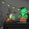 12" Lit Monster Boo Blow Mold Halloween Decorative Prop Green - Hyde And EEK! Boutique™