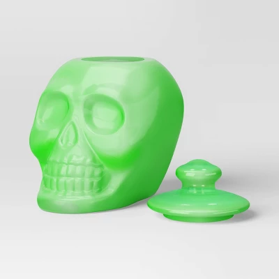 Ghoulish Blacklight Glow Skull Decorative Jar - Hyde And EEK! Boutique™ 4 Ghoulish Blacklight Glow Skull Decorative Jar - Hyde And EEK! Boutique™ - Image 2