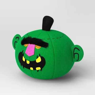 Fabric Pumpkin Monster Figurine - Hyde And EEK! Boutique™ Green 4 Fabric Pumpkin Monster Figurine - Hyde And EEK! Boutique™ Green - Image 2
