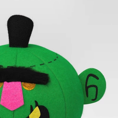 Fabric Pumpkin Monster Figurine - Hyde And EEK! Boutique™ Green 5 Fabric Pumpkin Monster Figurine - Hyde And EEK! Boutique™ Green - Image 3