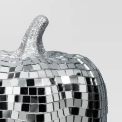 Disco Glass Pumpkin Figurine - Hyde And EEK! Boutique™ Silver -Hyde and EEK Shop GUEST 8e94ad8e c1ef 4d5f 9e7b bcbfb18e39e8
