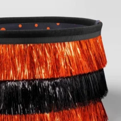 7.5" Halloween Trick Or Treat Fabric Basket Orange/Tinsel Black - Hyde And EEK! Boutique™ -Hyde and EEK Shop GUEST 969ebbe4 b1e6 4a04 aecd 8760e8107923