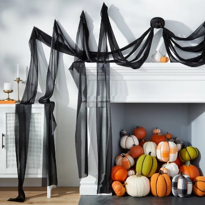 244" Large Flowing Fabric Spider Halloween Decorative Prop Black - Hyde And EEK! Boutique™ 3 244" Large Flowing Fabric Spider Halloween Decorative Prop Black - Hyde And EEK! Boutique™