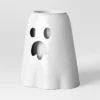 8.25" Small Metal Ghost Planter Halloween Decorative Prop Gray - Hyde And EEK! Boutique™