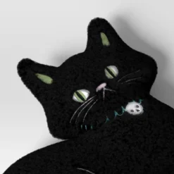 13"x13.5" Cat Novelty Shaped Throw Pillow Black - Hyde And EEK! Boutique™ -Hyde and EEK Shop GUEST 9f078e92 c80a 4db1 be06 44af6705c4ca