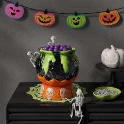 10" Light And Sound Cauldron Candy Bowl Halloween Decorative Prop - Hyde And EEK! Boutique™