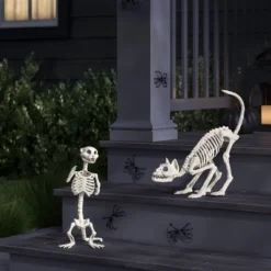 21" Cat Skeleton Halloween Decorative Prop - Hyde And EEK! Boutique™: Indoor/Outdoor Eerie Decor