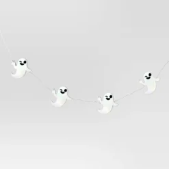 20ct LED 2D Iridescent Plastic Ghost With Peace Sign Halloween Indoor Outdoor Dewdrop String Lights White/Silver - Hyde And EEK! Boutique™ -Hyde and EEK Shop GUEST b340d334 326b 476b a6c9 6e8d178eb804