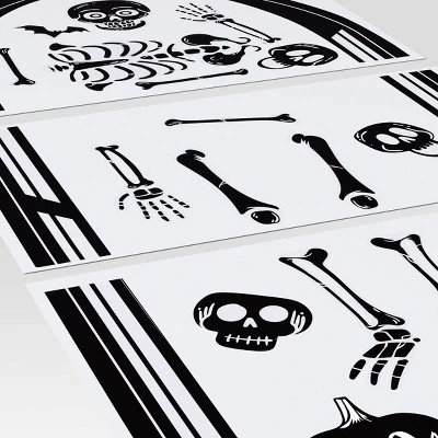 60"x30" Skeleton Unframed Window Cling Wall Art - Hyde And EEK! Boutique™ 4 60"x30" Skeleton Unframed Window Cling Wall Art - Hyde And EEK! Boutique™ - Image 2