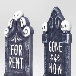 4pk 17" Tombstones Halloween Decorative Prop Brick Toned/Black - Hyde And EEK! Boutique™ -Hyde and EEK Shop GUEST bb2a299e 632a 418d 9a0f 96be3ea935d7