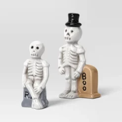 3pc Skeletons Mini Mantle Ceramic Decorative Accent Set - Hyde And EEK! Boutique™ -Hyde and EEK Shop GUEST bc4841b5 dc80 4359 9cad 67b7d027f499