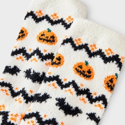 Women's Fair Isle Halloween Cozy Crew Socks - Hyde And EEK! Boutique™ Ivory/Orange/Black 4 - 10 4 Women's Fair Isle Halloween Cozy Crew Socks - Hyde And EEK! Boutique™ Ivory/Orange/Black 4 - 10 - Image 2