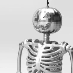 24" Poseable Skeleton With Disco Jack Halloween Decorative Prop Silver - Hyde And EEK! Boutique™ -Hyde and EEK Shop GUEST cac2ee3f 1cec 4ffa 8208 247321490dda