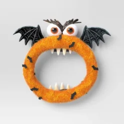 19.5" Animated Monster Wreath Halloween Decorative Prop Orange - Hyde And EEK! Boutique™ -Hyde and EEK Shop GUEST ce99d99f 9995 4b79 88ca e7d79030d833