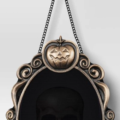15" Light Up Emerging Skull Frame Halloween Decorative Prop - Hyde And EEK! Boutique™: Indoor Window Hanger 4 15" Light Up Emerging Skull Frame Halloween Decorative Prop - Hyde And EEK! Boutique™: Indoor Window Hanger - Image 2