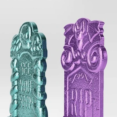 4pk 17" Tombstones Halloween Decorative Prop - Hyde And EEK! Boutique™ 4 4pk 17" Tombstones Halloween Decorative Prop - Hyde And EEK! Boutique™ - Image 2