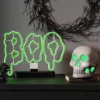 9.25" Lit Neon Slimey Boo Halloween Decorative Prop Neon Green - Hyde And EEK! Boutique™
