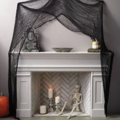 36' Jumbo Eerie Fabric Black Halloween Decorative Prop - Hyde And EEK! Boutique™