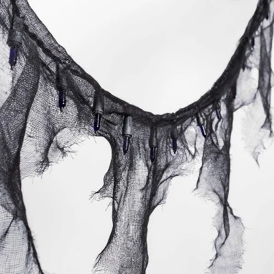 9' Incandescent Gauze Garland Halloween Purple String Lights - Hyde And EEK! Boutique™ 5 9' Incandescent Gauze Garland Halloween Purple String Lights - Hyde And EEK! Boutique™ - Image 3