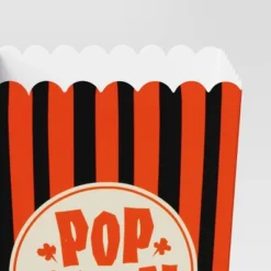 4ct Orange Striped Square Popcorn Bucket Disposable Carrier Pack - Hyde And EEK! Boutique™ -Hyde and EEK Shop GUEST fec98164 92ac 439a 87d9 a4798c9cff21